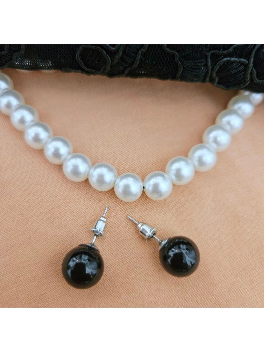 Black Agate 10mm Stud Earrings
